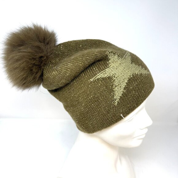 🆕️ 💖💖 Luv! Fox Pom Pom Toque Kakhi - Picture 1 of 2